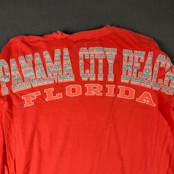 Panama City Beach Small US Vintage Long Sleeve Pullover Crew Neck T-shirt Tee - Picture 10 of 13